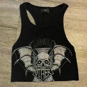 OTHER UK DEATH SKULL CROPPED BEATER TANK SMALL